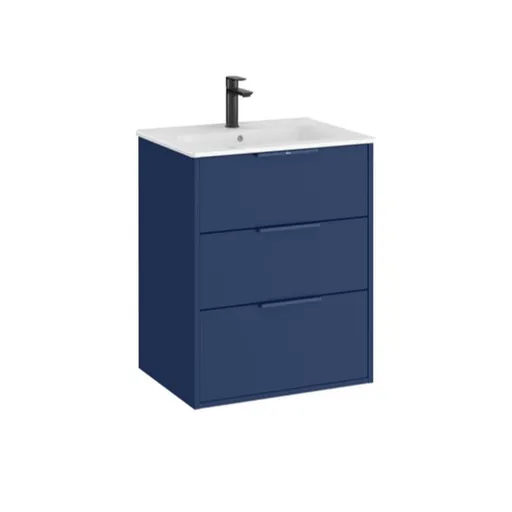 Roca Optica kúpeľňová skrinka s umývadlom 60x75,7x45,5 cm modrá mat OPT603ZM