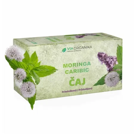 VIA ORGANIKA Moringa caribic ČAJ PRIEDUŠKOVÝ 20 x 1,5 g