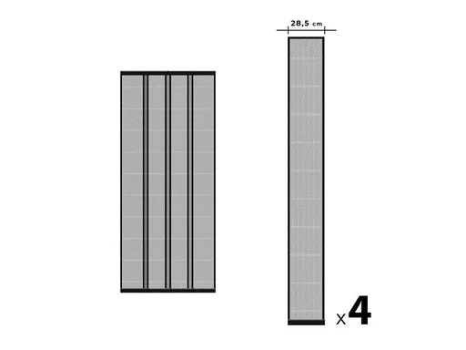 Sieť proti hmyzu na dvere DELIGHT 11608BK čierna