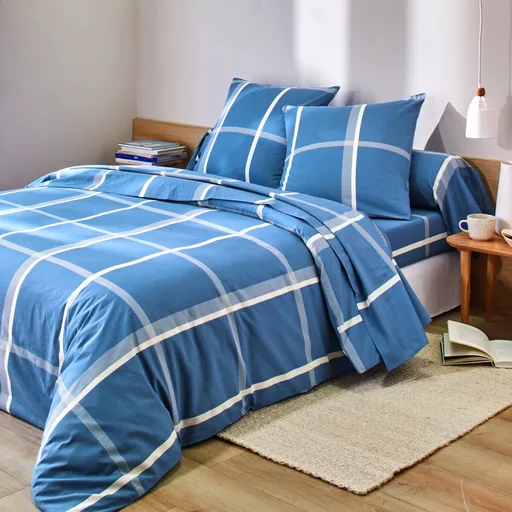 Posteľná bavlnená bielizeň César s kockovanou potlačou