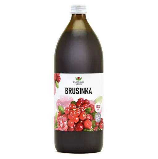EKOMEDICA Brusnica 100% šťava 1000 ml