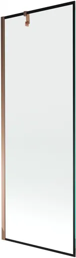 MEXEN/S - Next vaňová zástena FIX 70 x 150, čierna dekor, růžové zlato 895-070-000-00-70-60