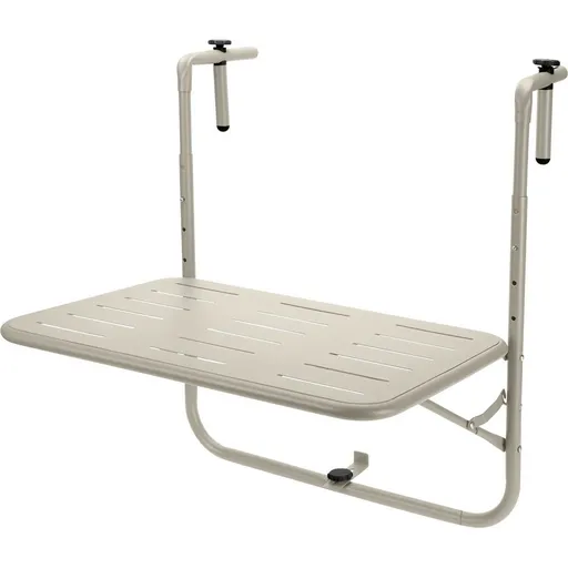 Sklápací balkónový stolík, 60 x 43 x 70 cm, béžová