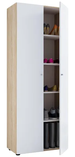 VCM Botník Vandol I s dvířky a 5 policemi, dub sonoma