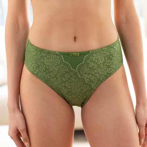 Súprava 2 midi nohavičiek  Guspini zn. Confidence Lingerie® s vysokým pásom, čipkou a tylom