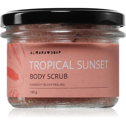 Almara Soap Body Scrub cukrový telový peeling na celulitídu s vôňou Tropical Sunset 180 g