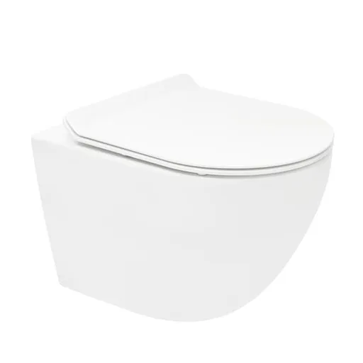 Wc s doskou softclose závesné biele vírové WC01T