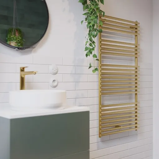 Isan Ikaria radiátor kombinovaný 73,2 x50 cm antické zlato DIKA07320500AZS