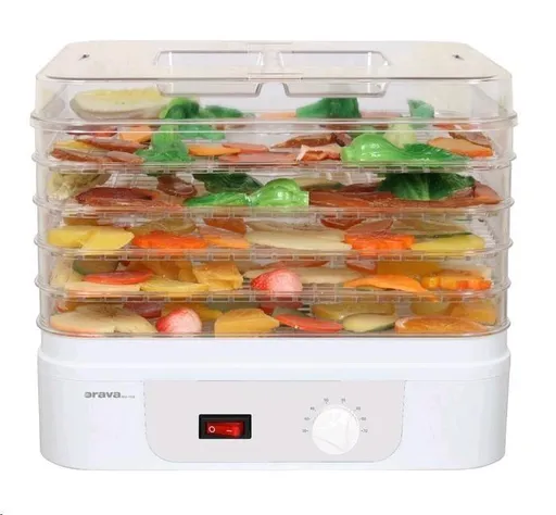 Orava SU-102 sušička ovocia a zeleniny, 230 W, 5 roštov, 55 dB, regulácia teploty, biela