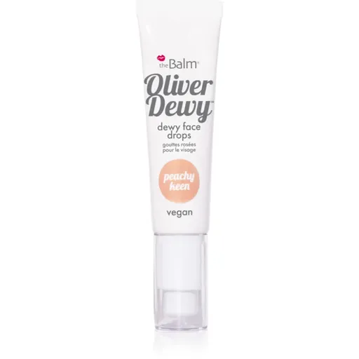 theBalm Oliver Dewy Face Drops tekutý rozjasňovač odtieň Peachy Keen 28 ml