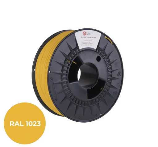 C-Tech 3DF-P-ASA1.75-1023 3D filament, PREMIUM LINE, ASA, dopravná žltá, RAL1023, 1,75mm, 1kg