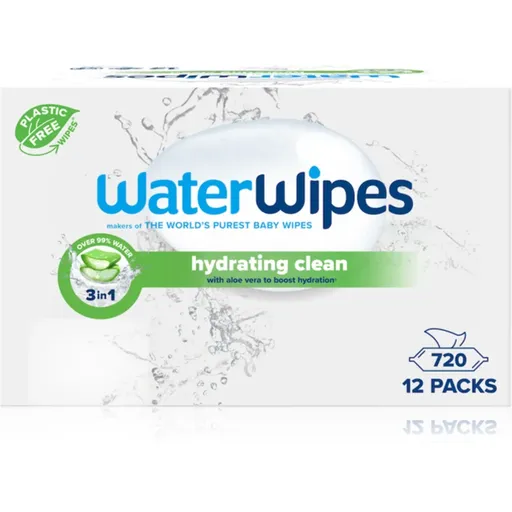 WaterWipes Hydrating Clean osviežujúce vlhčené obrúsky 12x60 ks