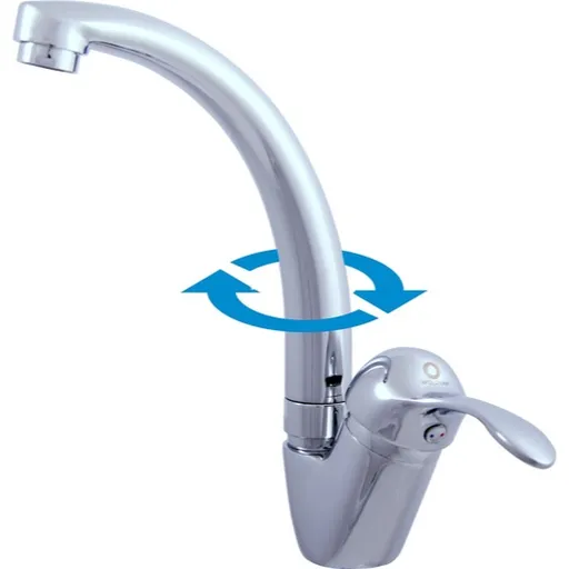 RAV SLEZÁK Labe umývadlová batéria s otočným ramienkom chróm l006.0/2 L006.02