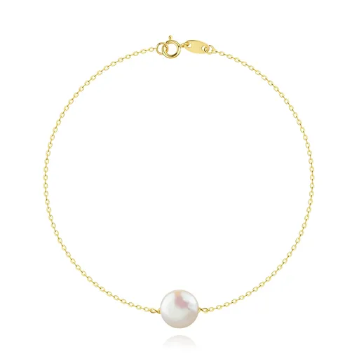 Náramok zo 14K zlata s kultivovanou perlou
