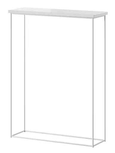 ArtAdrk Príručný stolík SILI | biele nohy Farba: biely lesk