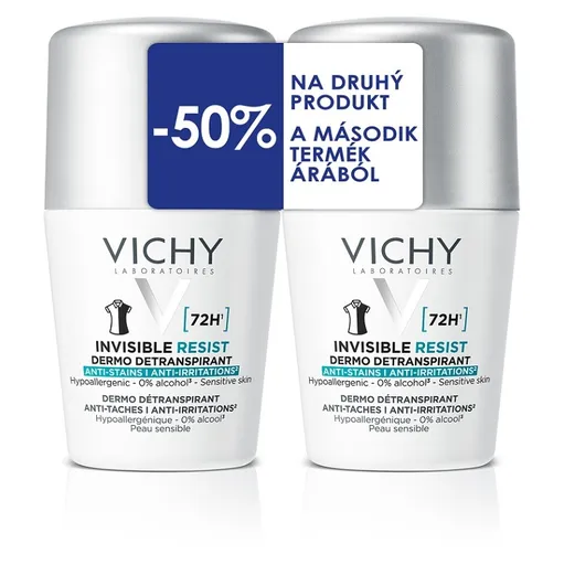 VICHY Invisible Resist 72H Antiperspirant 2 x 50 ml DUOPACK