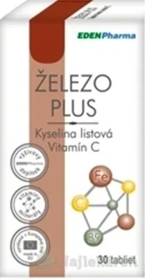 EdenPharma Železo + Vitamín C 30 tabliet