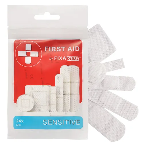 FIXAplast First aid kid sensitive náplasť mix 24 kusov