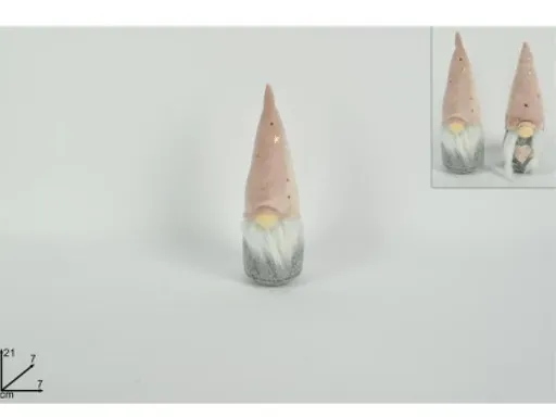 MAKRO - Škriatok vianočný ružový 21cm, rôzne druhy