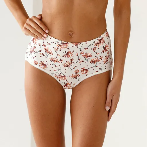 Súprava 7 maxi nohavičiek, jednofarebných a s potlačou kvetín