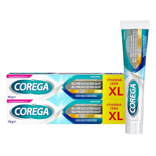COREGA Extra silný fixačný krém bez príchuti XL 2 x 70 g