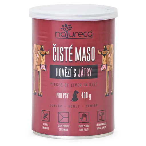 NATURECA Konzerva hovädzia s pečeňou pre psov 400 g