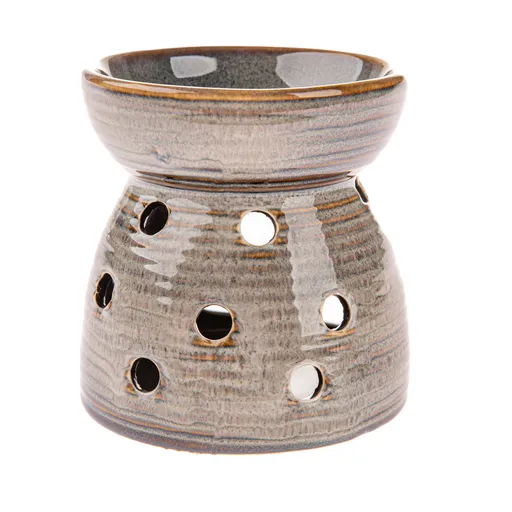 Keramická arómalampa Diya, sivá