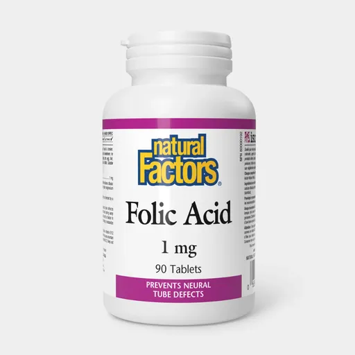 Webber Naturals Kyselina listová (folát) 1 mg - Natural Factors 180 tabliet