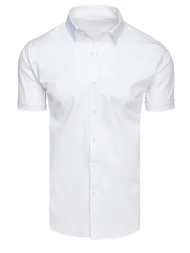 Pánska košeľa s krátkym rukávom biela Dstreet KX1045