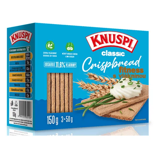 KNUSPI Crispbread fitness s vlákninou 150 g
