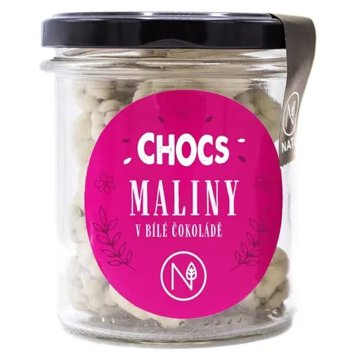 NATU Chocs maliny v 30% bielej čokoláde 100 g