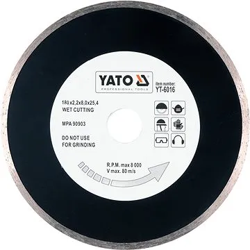 Yato Kotúč diamantový 180 × 25,4 × 2,2 mm hladký (5906083960161)
