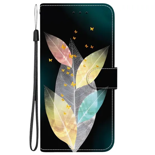 ART Peňaženkový kryt pre Infinix Hot 50 5G COLORED LEAVES
