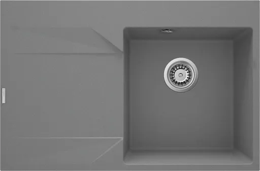DEANTE DEANTE - Evora metalicky šedý granitový drez, 1-bowl s odkvapkávacou plochou - vľavo ZQJ_S11L