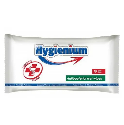 HYGIENIUM Antibakteriálne vlhčené obrúsky 15 ks