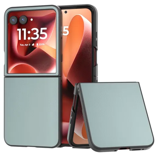 LEATHER Ochranný kryt pre Motorola Razr 60 Ultra svetlomodrý