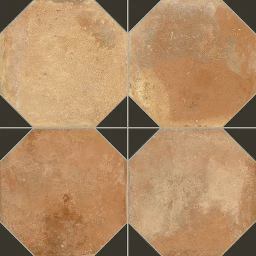 Dlažba Peronda FS Nonna black decor 45,2x45,2 cm mat FSNONNABK