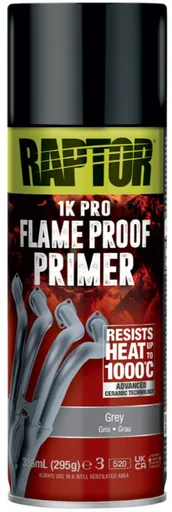 RAPTOR 1K FLAMEPROOF - Základ pod žiaruvzdornú farbu v spreji grey, 0,295 kg