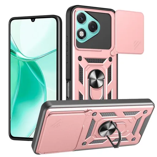 RING CAMERA Kryt s držiakom pre Honor 400 Lite 5G ružový