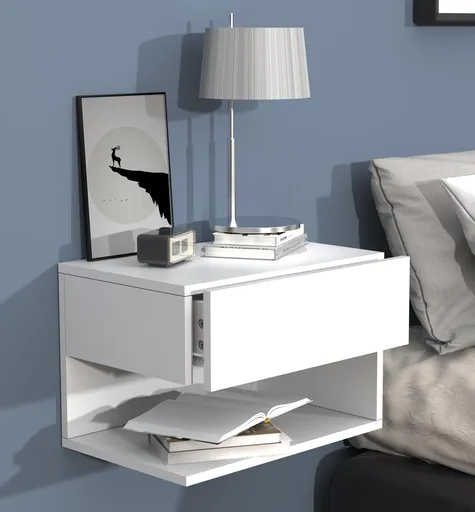 VCM Noční stolek Usal XL 45, bílý