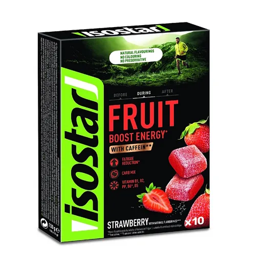 ISOSTAR Želé fruit boost coffein jahoda 10 x 10 g