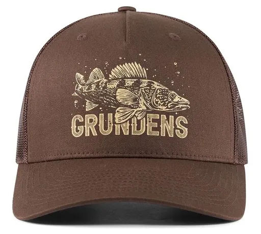 Grundéns šiltovka king of the lakes trucker brown