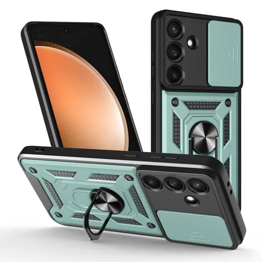 RING CAMERA Kryt s držiakom pre Samsung Galaxy S25 FE zelený