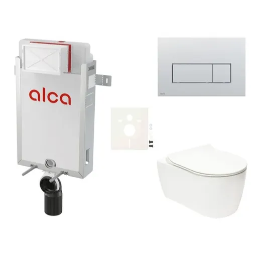 Cenovo zvýhodnený závesný WC set Alca na zamurovanie + WC Glacera Alfa SIKOAA9