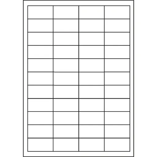 Samolepiace etikety 48,5 x 25,4 mm, 44 etikiet, A4, 100 listov