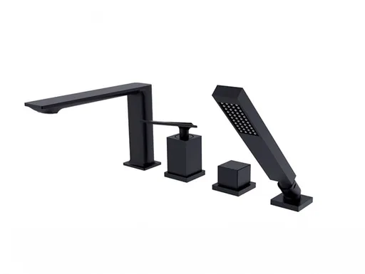 BESCO - 4 - otvorová vaňová batéria ASPIRA čierna s príslušenstvom BABWA4CZ