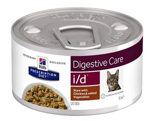 HILLS PD Feline Stew i/d AB+ with Chicken & Vegetables konzerva pre mačiatka 82g
