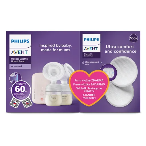 Philips AVENT Odsávačka materského mlieka elektrická DUO SCF397/31+Darček