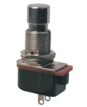 Prepínač tlačidlo okrúhle ON-(OFF)  12V kov