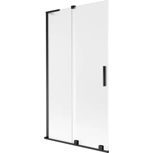 MEXEN/S - Velar L dvojkrídlová posuvná vaňová zástena 100 x 150, dekor, čierna 896-100-003-31-70